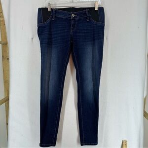 Isabel Maternity Skinny Denim Jeans Stretch Waist 4 Blue
